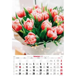 Vícepanelový pruhovaný nástěnný kalendář Avanti 285 mm x 420 mm (5901769620476)