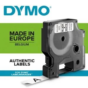 Páska Dymo D1 12 mm x 7 m bílá/černý potisk