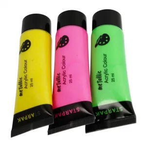 Akrylová barva Starpak 8kolx 25ml, metalická barva: mix 25ml (484980)