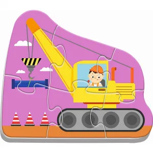 Trefl puzzle baby klasické staveništní vozidla 3, 4, 5, 6 el. (36072)