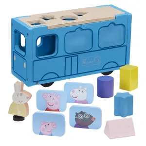 Tm Toys Peppa Pig dřevěný autobus (PEP07222)