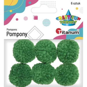 Titanum Craft-Fun Series pom-pomy zelené 6 ks