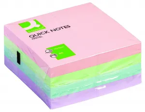 Q-Connect samolepicí bločky pastelové mix 400k 76mm x 76mm (KF01347)