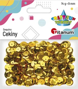 Titanum Craft-Fun Series kulaté 9mm zlaté flitry 14g (268299)