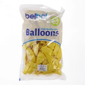 Partydeco metalizovaný gumový balónek 100 ks metalická žlutá 12 palců (082)