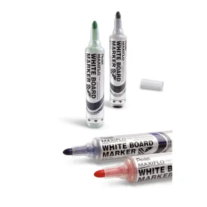 Popisovač Pentel na suché stírání, červený 2,0-2,5mm kulatý hrot