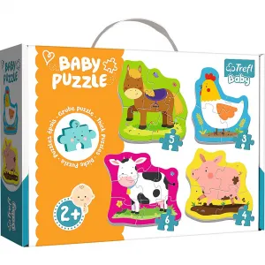 Puzzle Trefl baby klasická zvířátka na venkově 3, 4, 5, 6 el. (36070)