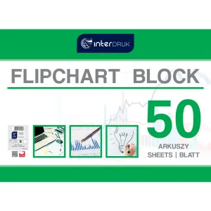 Blok flipchartů Interdruk 50k. 80g čistý 1000 mm x 640 mm (FLI50)