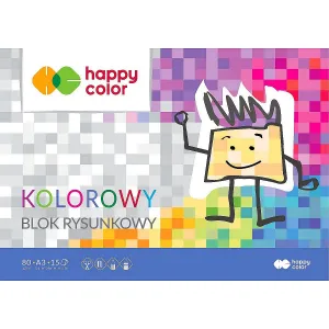 Happy Color A3 barevný blok na kreslení 80g 15k 297mm x 420mm (HA37083040-09)