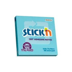 Stick'n 360 stupňů modré 100k samolepicí bankovky 76 mm x 76 mm (21553)