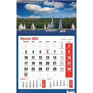 Třístranný nástěnný kalendář Avanti (5901769620582)