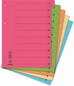 Donau A4 - barevný mix čísel 250g 100k 1-10 235mm x 300mm (8610001S-99)