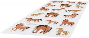 Titanum Craft-Fun Series konvexní měkké kreslené koně samolepka (HSP02)