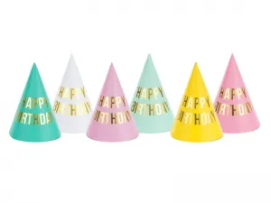Partydeco Happy Birthday party klobouk, mix, 16 cm - mix (CPP22)