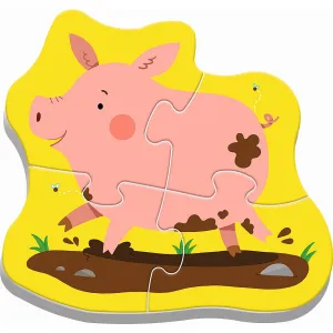 Puzzle Trefl baby klasická zvířátka na venkově 3, 4, 5, 6 el. (36070)