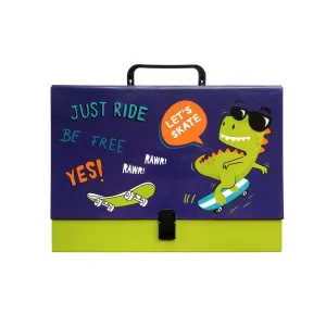 Kartonový zaklapávací pořadač Rexus s rukojetí chlapec A4 barva: tmavě modrá 320 mm x 230 mm