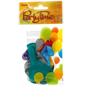 Arpex metalizovaný gumový balón 6 ks mix 250 mm (K320)