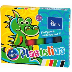 Tetis Plastelína mix 6 barev 15g (KP001-A)
