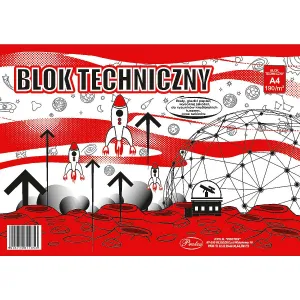 Protos technický blok A4 bílý 190g 10k