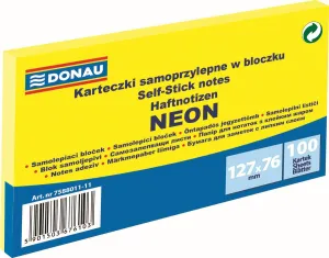 Donau Neonová žlutá 100k 127mm x 76mm samolepicí bankovky (7588011-11)