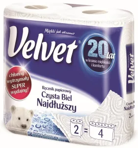 Sametový čistě bílý ručník v roli Nejdelší barva: bílá