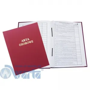 Osobní pořadač Warta s potiskem ABCD A4 - kaštanový 222 mm x 314 mm (339-031)