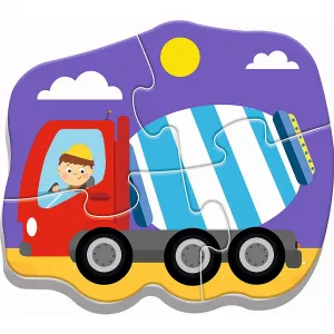 Trefl puzzle baby klasické staveništní vozidla 3, 4, 5, 6 el. (36072)
