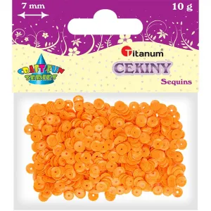 Titanum Craft-Fun Series Kulaté pastelově oranžové flitry