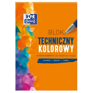 Oxford technický blok Oxford A4 barevný 225g 10k (400093230)