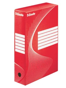 Archivní krabice Esselte A4 - červená 245 mm x 80 mm x 345 mm