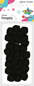 Titanum Craft-Fun Series polyesterové bambulky černé 30 ks