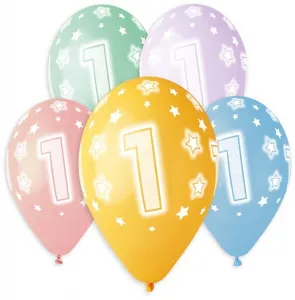 Godan Premium Hel gumový balónek s potiskem 1, 13 palců/5 kusů mix 330mm 13cal (GS120/1)