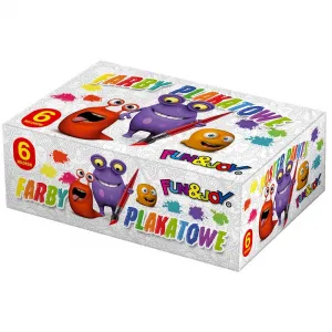 Barva plakátových barev Fun&Joy: mix 20 ml 6 barev. (FJ-006)