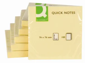 Q-Connect samolepicí bločky žluté 100k 76mm x 76mm (KF10502)