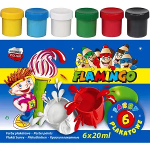 Plameňákové barvy na plakáty 6 barev x 20 ml