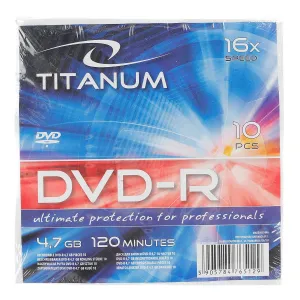 Titanum datový nosič DVD-R 4,7 GB x16 (x16 - obálka 10)