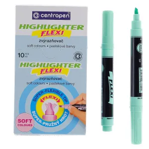 Zvýrazňovač Centropen pastelový, mentolový 1-5 mm (8542)