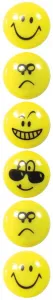Kulatý magnet Fun&Joy Smiley - žlutý ø 29mm