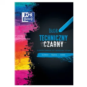 Oxford technický blok Oxford A3 černý 210g 10k (400093235)
