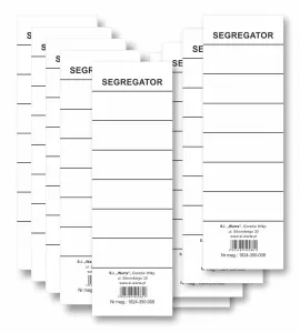 Popisné štítky pro pořadače Warta SEGREGATOR LABEL - bílý 60 mm x 190 mm (350-008)