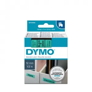 Páska Dymo D1 12 mm x 7 m zelená/černá s potiskem