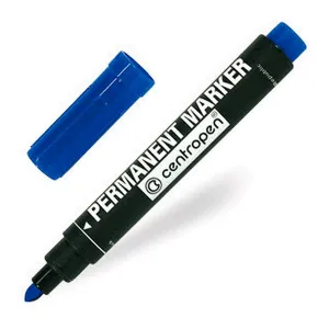 Permanentní popisovač Centropen, modrý 2,5mm kulatý hrot (8566)