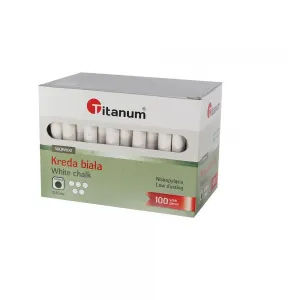 Titanová školní křída bílá 100ks kulatá ?10 mm