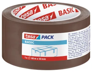 Tesa Basic hnědá balicí páska 50 mm 66 m (58571-00000-00)