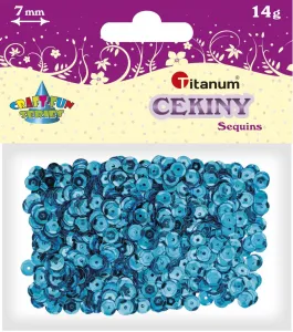 Titanum Craft-Fun Series Kulaté metalické tyrkysové flitry