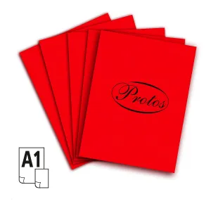 Protos A1 červená 160-180g 20k 610mm x 860mm