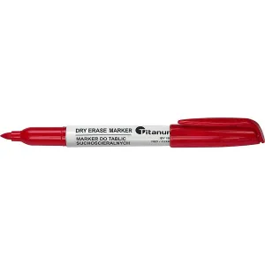 Popisovač Titanum pro suché stírání, červený 2,0mm kulatý hrot (BY1002)
