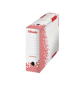 Archivační box Esselte Speedbox - bílý/červený 100 mm x 250 mm x 350 mm (623908)