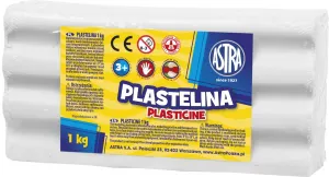 Plastelína Astra 1 barva bílá 1000g