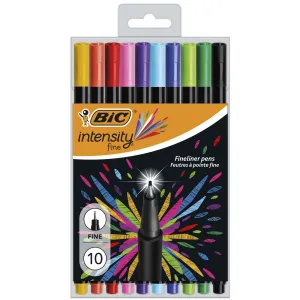 Inkoustové pero Bic POINT, mix 0,4 mm, 10 barev (953034)